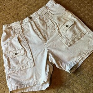RedHead tan cargo safari hiking shorts size 38” x 6” Cotton elastic back waist